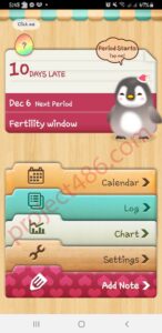 fertility calendar delayed period